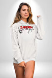 30 Ağustos Zafer Bayramı Atatürk İmzası Kadın Erkek  Beyaz Kapüşonlu Sweatshirt Hoodie