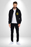 Cobra Kai Karete Çocuk Yılan Logo Dizi Kadın Erkek Siyah Kapüşonlu Fermuarlı Baskılı Hırka Sweatshirt