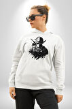 Asker Counter Terrorist 2 Online Oyun Silüeti Kadın Erkek  Beyaz Kapüşonlu Sweatshirt Hoodie