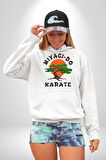 Miyagi-Do Karete Çocuk Logo Dizi Bonzai Ağaç Kadın Erkek  Beyaz Kapüşonlu Sweatshirt Hoodie