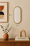 Küçük Gold Çerçeveli Oval Dekoratif Ayna 30*13 cm