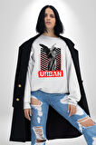 Şehir Sokak Stili Melek Heykeli Kadın Erkek Beyaz Sweatshirt 