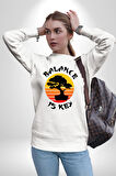 Karete Çocuk Bonsai  Kadın Erkek Beyaz Sweatshirt 