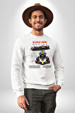 Redbull Yarış F1 Ford Yarış Arabası Kadın Erkek Beyaz Sweatshirt 