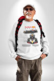 Redbull Yarış F1 Ford Yarış Arabası Kadın Erkek Beyaz Sweatshirt 