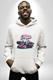 Lamborghini Diablo SV Yarış Ay Dağ Yarışı Kadın Erkek  Beyaz Kapüşonlu Sweatshirt Hoodie