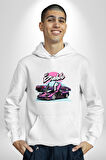Lamborghini Diablo SV Yarış Ay Dağ Yarışı Kadın Erkek  Beyaz Kapüşonlu Sweatshirt Hoodie