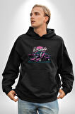 Lamborghini Diablo SV Yarış Ay Dağ Yarışı Kadın Erkek  Siyah Kapüşonlu Sweatshirt Hoodie