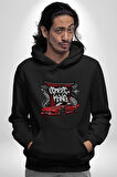 Japon Sokak Yarış Kralı  Kadın Erkek  Siyah Kapüşonlu Sweatshirt Hoodie
