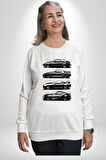 Toyota Supra Mk Serisi Kadın Erkek Beyaz Sweatshirt 
