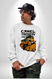 Camel Kupası Land Rover Defender 110 Kadın Erkek Beyaz Sweatshirt 