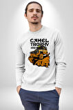 Camel Kupası Land Rover Defender 110 Kadın Erkek Beyaz Sweatshirt 
