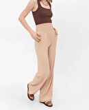  Censey Kadın Normal Bel Bol Paça Palazzo Pantolon - Yazlık Rahat Kumaş - Şık Günlük Kombin