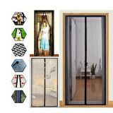 BUFFER® Pratik Manyetik Mıknatıslı Siyah Kapı Sinekliği Tülü 90 X 210 Cm