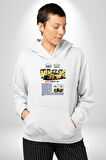 Porsche 911 GT 3 RS Kadın Erkek  Beyaz Kapüşonlu Sweatshirt Hoodie