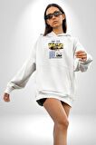 Porsche 911 GT 3 RS Kadın Erkek  Beyaz Kapüşonlu Sweatshirt Hoodie