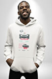 Aston Martin DB4 GT Zagato Kadın Erkek  Beyaz Kapüşonlu Sweatshirt Hoodie