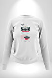 Aston Martin DB4 Kadın Erkek Beyaz Sweatshirt 