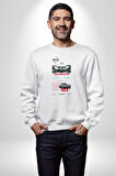 Aston Martin DB4 Kadın Erkek Beyaz Sweatshirt 