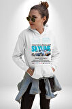 Toyota Supra MK4 Kadın Erkek  Beyaz Kapüşonlu Sweatshirt Hoodie