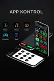 Delux Serisi Dekor Masa Araç Led Matrix Panel 9x37cm RP937 Siyah