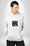 Hakim Xiyech Şampiyon Aslan Kadın Erkek  Beyaz Kapüşonlu Sweatshirt Hoodie