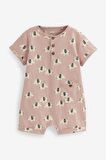 % 100 Pamuklu Monochrome Elephant Romper Set 3’lü