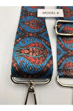 Ayarlanabilir Çanta Askısı Çanta Sapı Çanta Aksesuarı 4cm X 120cm Etnik Desen 1