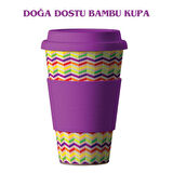 Balev Doğa Dostu Zig Zag Bambu Kupa 400 Ml