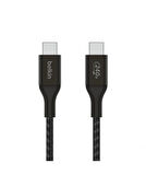 Belkin 240W Örgü C to C Kablo 1m, Siyah