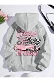 Unisex California The Classic Baskılı Kapüşonlu Gri Sweatshirt