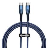 Baseus Glimmer Serisi C to C 100W 1m Kablo Mavi