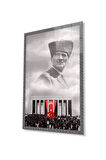 Atatürk Cam Tablo 4mm Dayanıklı Temperli Cam, Atatürk Glass Wall Art
