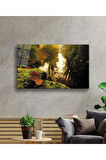 Ağaçlar Yaprak Manzara Cam Tablo 4mm Dayanıklı Temperli Cam trees leaf landscape Glass Wall Art