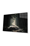 Ağaçlı Yol Cam Tablo 4mm Dayanıklı Temperli Cam Parkway Glass Wall Art