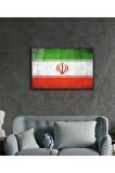 İran Cam Tablo 4mm Dayanıklı Temperli Cam, Iran Flag Glass Wall Art