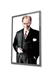 Atatürk Cam Tablo 4mm Dayanıklı Temperli Cam, Atatürk Glass Wall Art