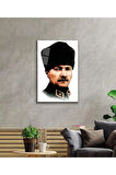 Atatürk Cam Tablo 4mm Dayanıklı Temperli Cam, Atatürk Glass Wall Art