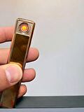Elektronik/Tungsten Çakmak Aşağı Kaydırmalı USB Şarjlı