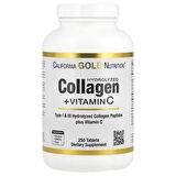 California Gold Nutrition, Hydrolyzed Collagen(Kolajen)  + Vitamin C, Type I & III, 250 Tablet