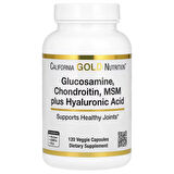 California Gold Nutrition, Glucosamine(Glukozamin) Chondroitin, MSM plus Hyaluronic 120 Veggie Caps