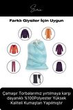 15 Adet Çamaşır Yıkama Filesi Maxi Kirli Elbise Giysi Kıyafet Torbası Okul Üniversite Yurt Asker