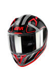 50.8 Racer Siyah-tıtanıum-kırmızı Kask