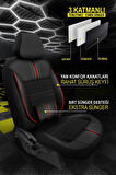 Opel Mokka 1.7 Cdtı (130 Hp) Ecotec Start/stop Awd 2014 UYUMLU  CARBON SERİSİ OTO KILIF KIRMIZI SİYAH