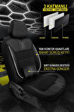 Chevrolet Agile 1.4 Econo.flex (97 Hp) Easytronic 2013 UYUMLU CARBON  Oto Koltuk Kılıfı SİYAH BEYAZ