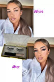 Caş Dekorasyon Manyetik Eyeliner'lı Mıknatıslı Doğal İpek Takma Kirpik #001 Yoğun