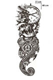Caş Dekorasyon Geçici Kurukafa ve Saat Kol Dövme Tattoo