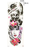 Caş Dekorasyon Geçici Nirvana ve Kadın Modelli Dövme Tattoo