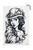 Caş Dekorasyon Geçici Kadın Dövme Tattoo