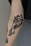 Caş Dekorasyon Tüy Ve Gül Figürlü Geçici Dövme Tattoo